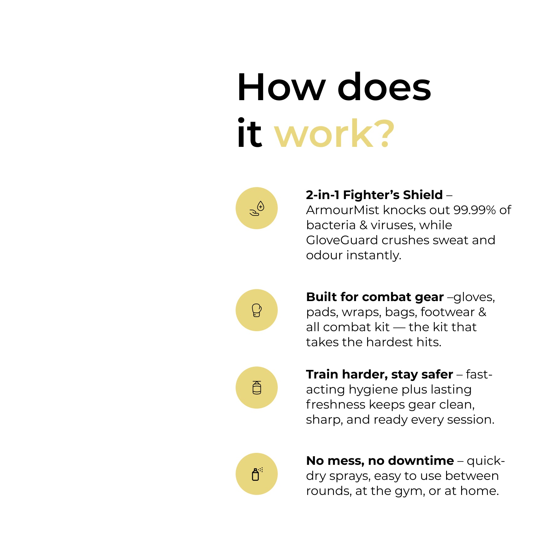 FightProtect Duo Pack – ArmourMist disinfects gear and GloveGuard refreshes sportswear for complete hygiene protection.